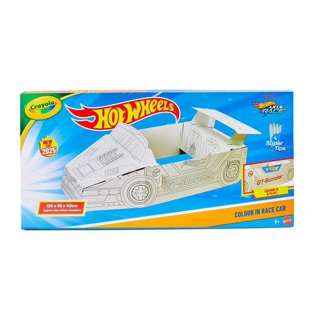 Crayola Hot Wheels Race Car Colour Your Own Cardboard Costume - gallery image 1