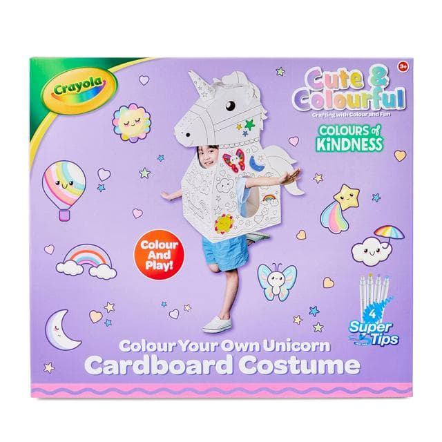 Crayola Dino/Unicorn Colour Your Own T Rex Cardboard Costume - gallery image 2