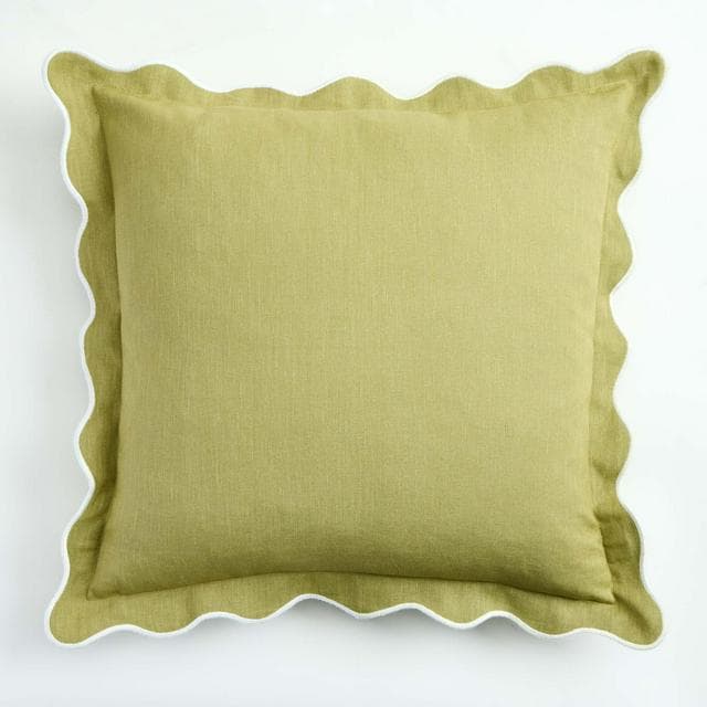 Habitat Scallop Cushion - Olive - 43x43 - gallery image 1