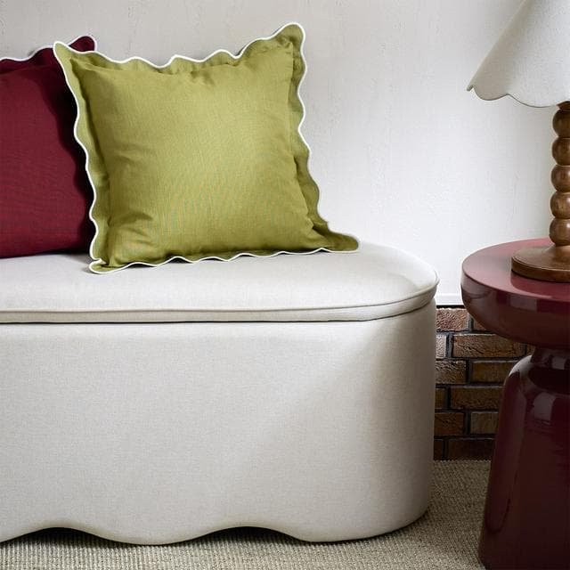 Habitat Scallop Cushion - Olive - 43x43 - gallery image 2