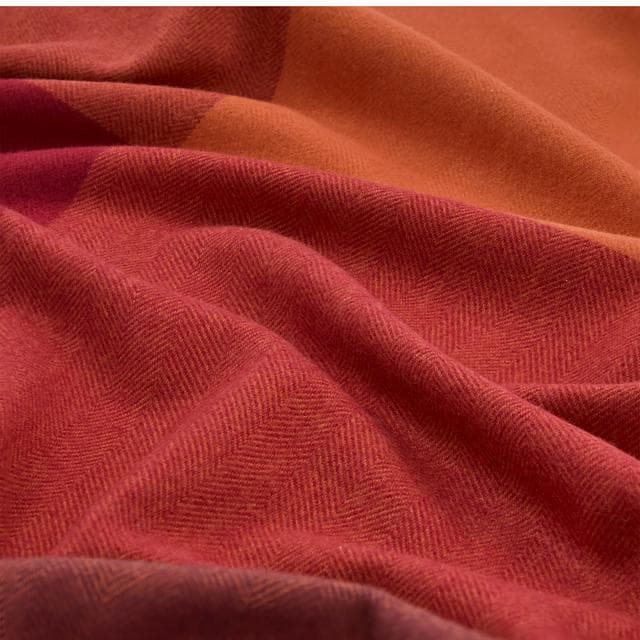 Sainsbury's Home Herringbone Check Throw - Red -125x150 - gallery image 2