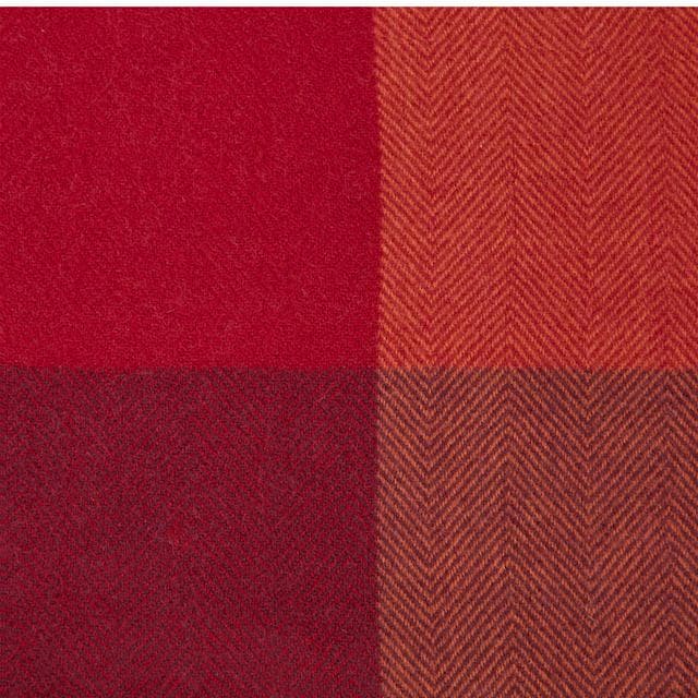 Sainsbury's Home Herringbone Check Throw - Red -125x150 - gallery image 3