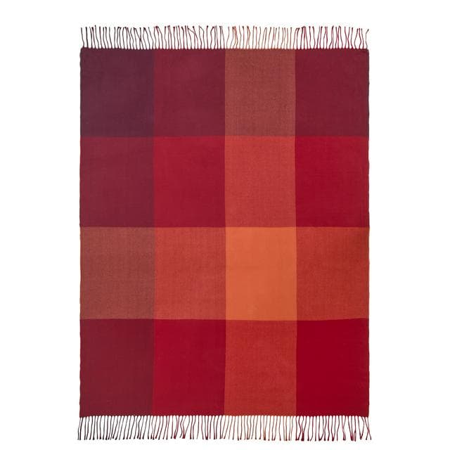 Sainsbury's Home Herringbone Check Throw - Red -125x150 - gallery image 5