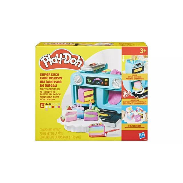 Play-Doh Super Slice Cake Playset with 11 Tubs & Accessories - gallery image 1