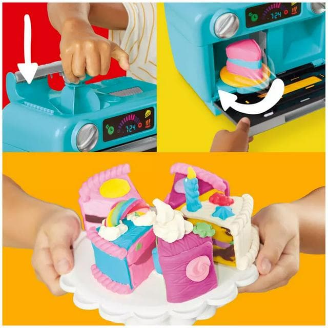 Play-Doh Super Slice Cake Playset with 11 Tubs & Accessories - gallery image 4