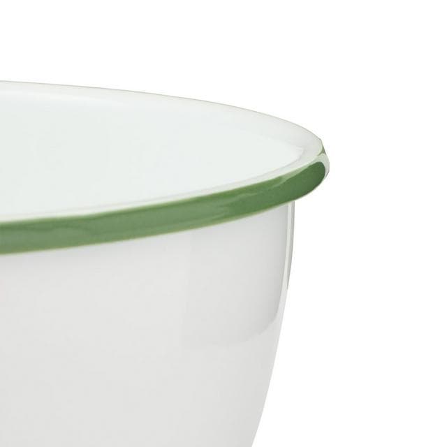 Sainsbury's Home Enamel Carbon Steel Mixing Bowl - White & Green - gallery image 3