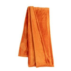 Sainsbury's Home Fleece Throw - Orange - 125x150