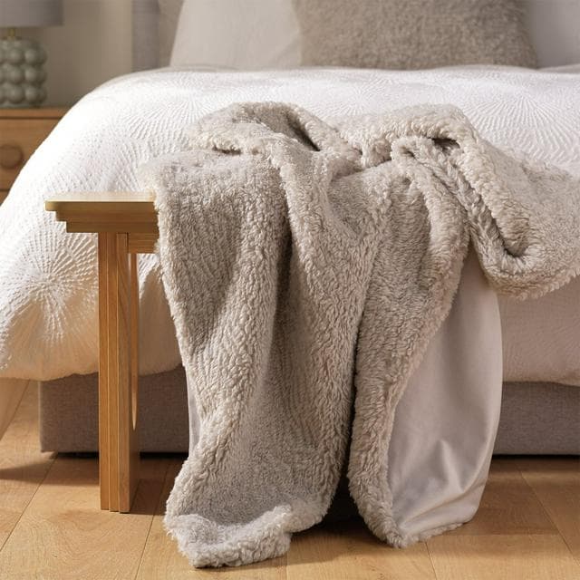 Habitat Shearling Throw - Grey - 15x200 - gallery image 2