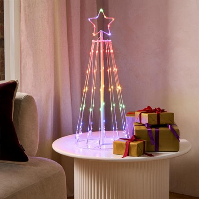 Habitat Rainbow Light Up Christmas Tree Cone - gallery image 1