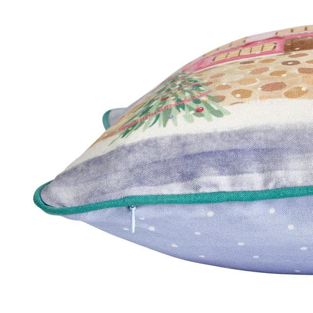 Sainsbury's Home Xmas House Scene Cushion - 43x43 - gallery image 4