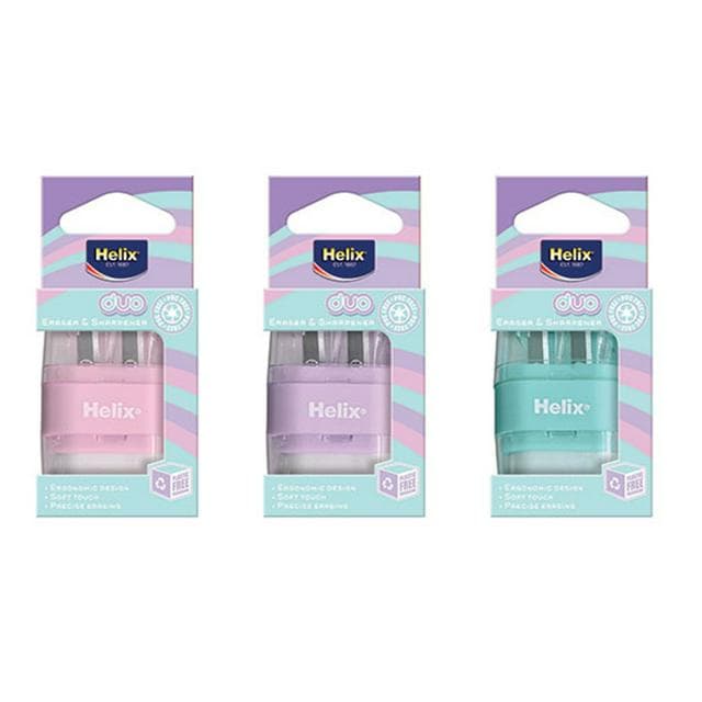 Helix Pastel Duo Sharpener & Eraser - gallery image 1