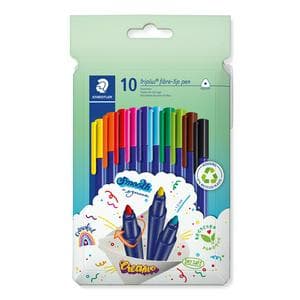 Staedtler Triplus Pack of 10 Fibre-Tip Pen