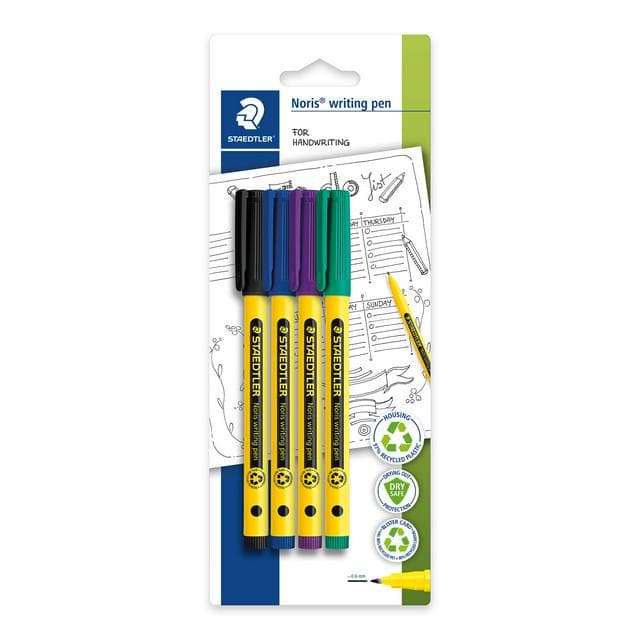 Staedtler Noris Pack of 4 Handwriting Pen - gallery image 1