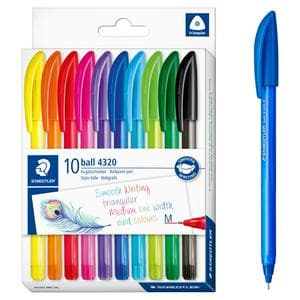 Staedtler Pack of 10 Rainbow Ballpoint Pens