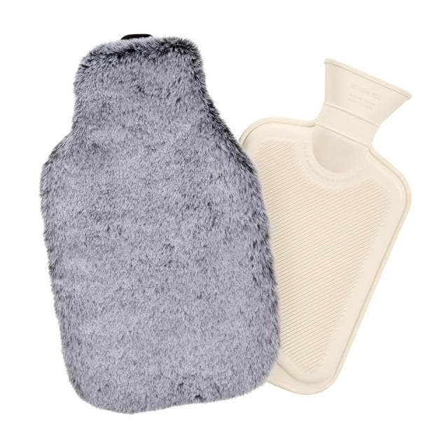 Habitat 1L Hot Water Bottle with Grey Faux Fur Cover - gallery image 5