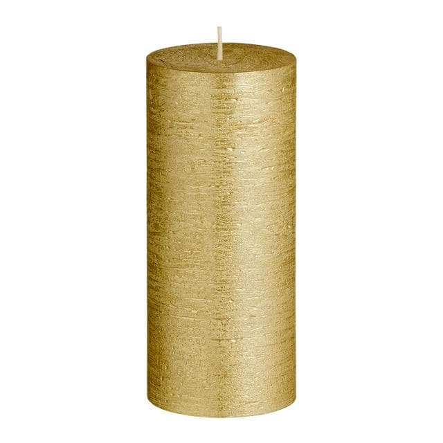 Sainsbury's Home Large Pillar Candle - Gold - gallery image 1