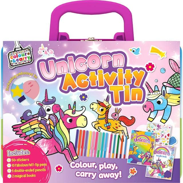 Bookoli Tin Activity Cases: Unicorn Activity Tin - gallery image 1