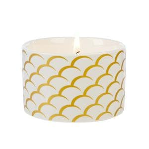 Wax Lyrical Fired Earth Ceramic Candle - White - Tea & Pomegranate