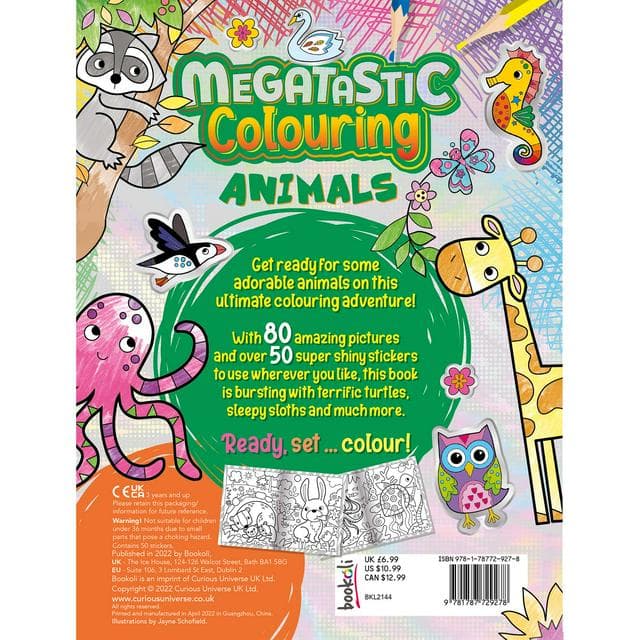 Curious Universe Megatastic Animals Colouring Book - gallery image 3