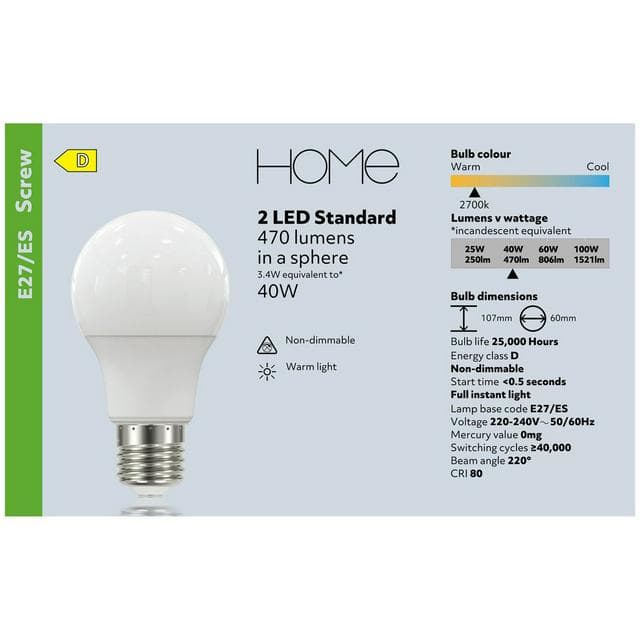 New Home Led Standard 40w Es 2 Pack - gallery image 4