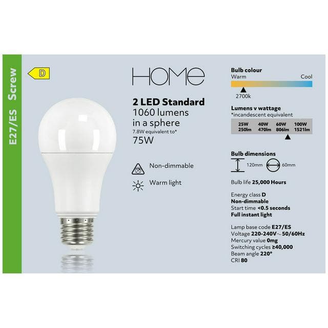 Home Led Standard 75w Es 2 Pack - gallery image 4