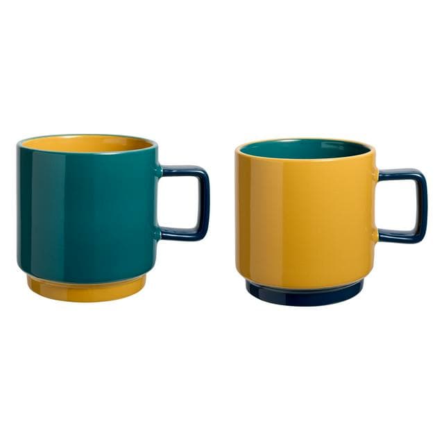 Habitat Colour Block Stacking Mug Assortment - gallery image 1