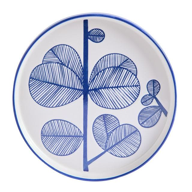 Habitat Leaf Dinner Plate -  Blue - gallery image 1