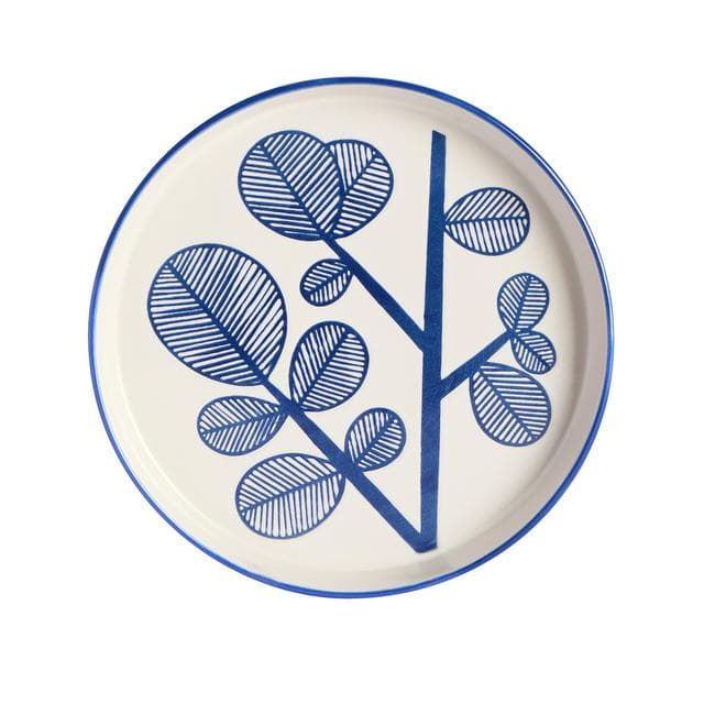 Habitat Leaf Side Plate - Blue - gallery image 1