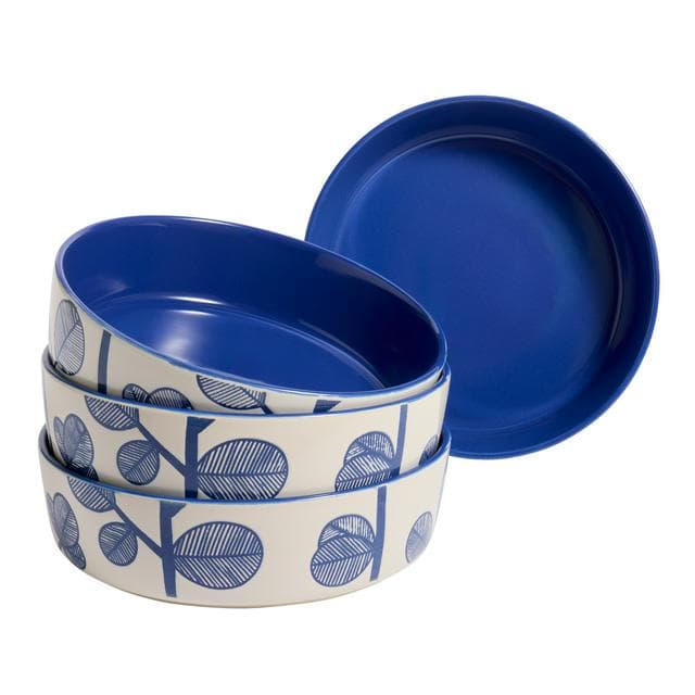 Habitat Leaf Pasta Bowl - Blue - gallery image 1