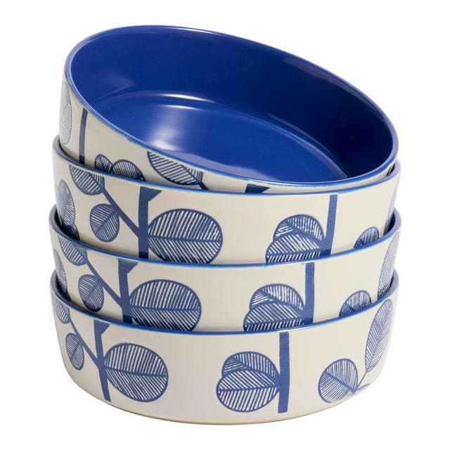 Habitat Leaf Pasta Bowl - Blue - gallery image 2