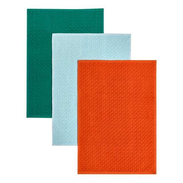Habitat Pack of 3 Geo Cube Terry Teatowels - gallery image 1