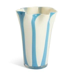 Habitat Milk Glass Handkerchief Blue Stripe