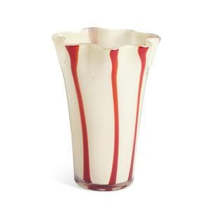 Habitat Milk Glass Handkerchief Red Stripe