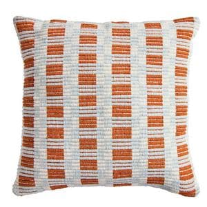 Habitat Mid Century Woven Cushion - 43x43 - Blue & Rust