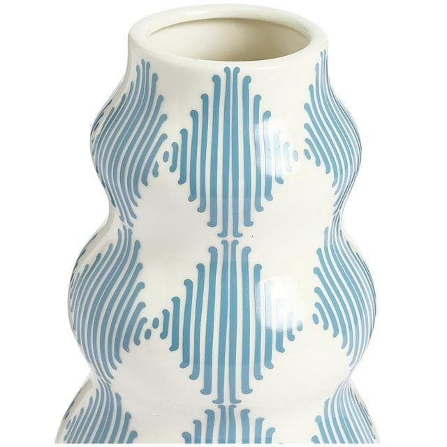 Habitat Harlequin Ceramic Wiggle Vase - Blue - gallery image 2