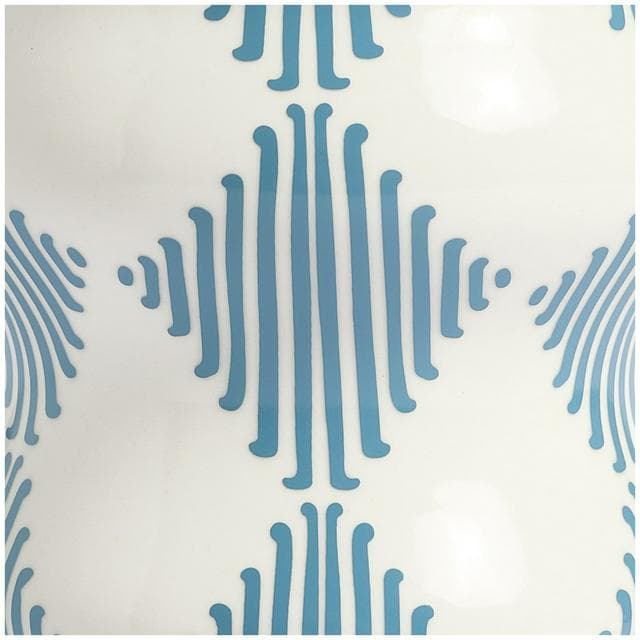 Habitat Harlequin Ceramic Flared Vase - Blue - gallery image 2