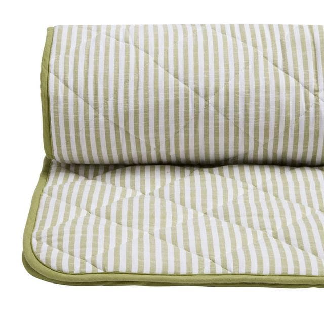 Habitat Yarn Dye Striped Bedding Set  - Olive Green - gallery image 4