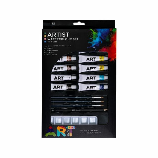 ArtSpace Pack of 25 Watercolour Art Set - gallery image 1