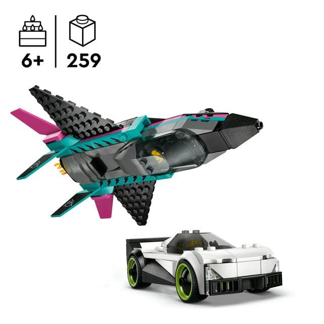 LEGO City Jet vs. Car Toy 60489 - gallery image 2