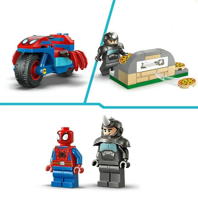 LEGO Marvel Spidey on his Motorcycle vs. Rhino Building Toy 11206 - gallery image 4