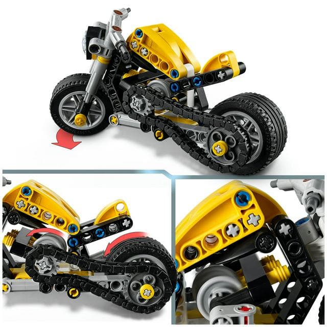 Lego Technic 42225 Yellow Motorcycle - gallery image 4