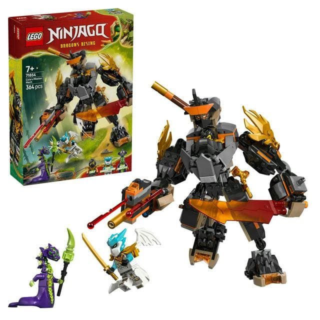 LEGO Ninjago Cole’s Mission Mech & Dragon Zane Toy 71854 - gallery image 1