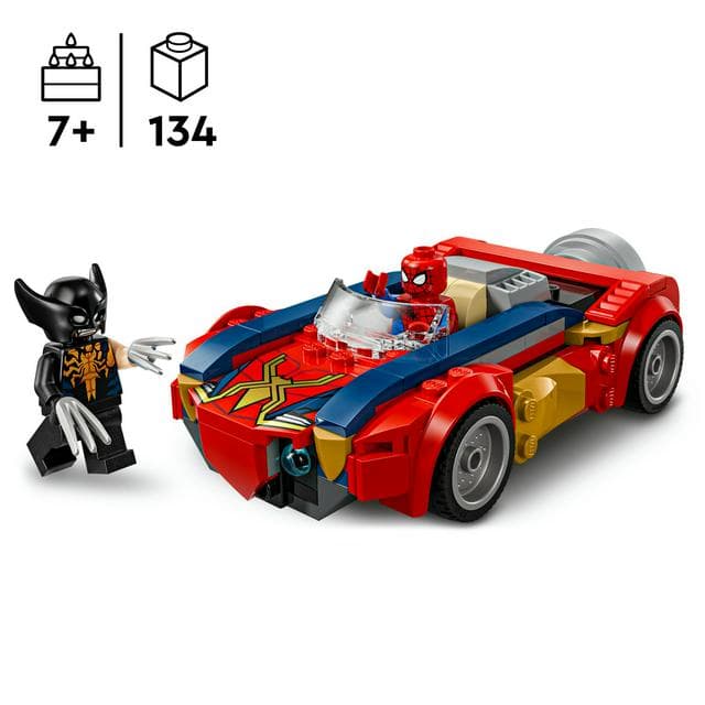 LEGO Marvel Spider-Man Car vs. Venomized Wolverine Building Toy 76336 - gallery image 2