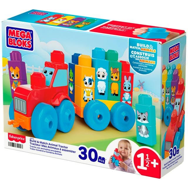 Mega Bloks Build & Match Animal Tractor Building Toy - gallery image 1