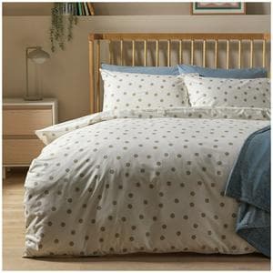 Habitat Monochrome Natural Spot Bedset - King