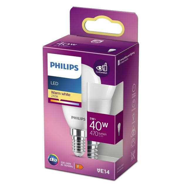 Philips LED E14 P45 Warm White Light Bulb - 40w - gallery image 2