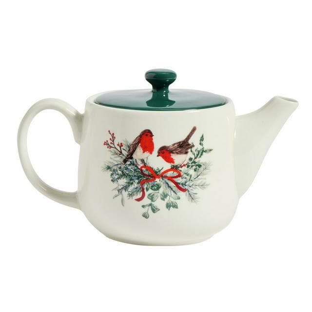 Sainsbury's Home Robin Printed Tea Pot - gallery image 1