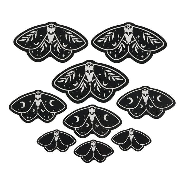Sainsbury's Home Pack of 9 Paper Moth 3D Decorations - gallery image 1