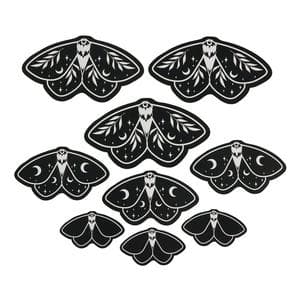 Sainsbury's Home Pack of 9 Paper Moth 3D Decorations