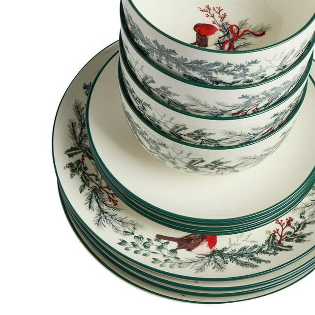 Sainsbury's Home Set of 12 Robin Dinner Set - gallery image 4